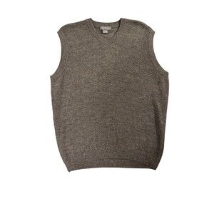 Daniel Cremieux Vest Men Sz L gray 100% Alpaca Wool Signature Collection